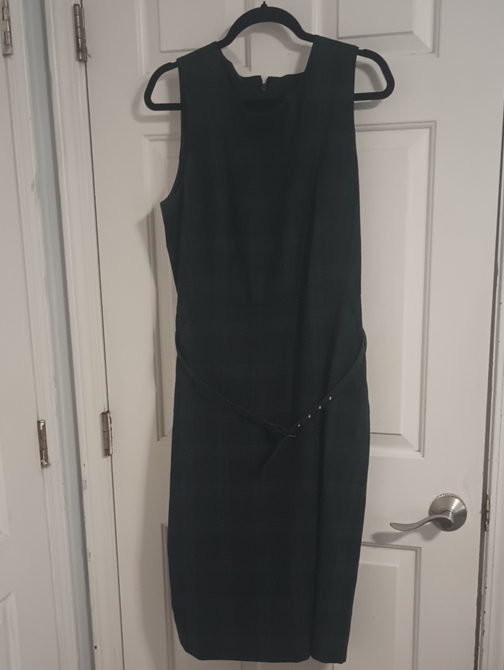 J. Crew Belted sheath dress in Black Watch tartan